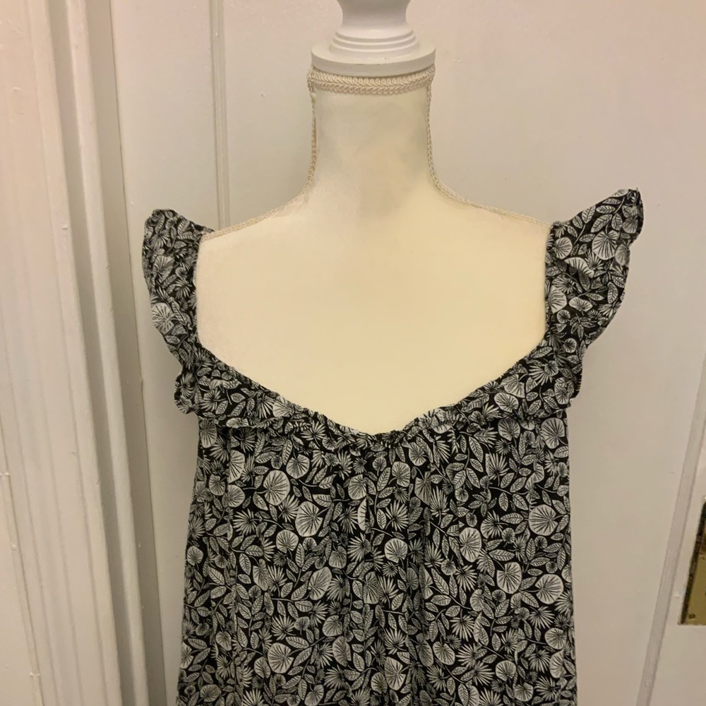 LOFT Midi Dress Sleeveless Floral Print V-neck NWT. - Picture 2 of 3